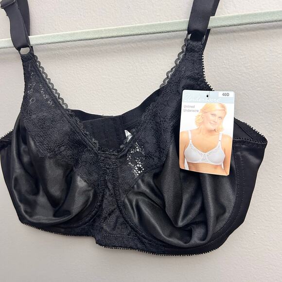 Underscore Unlined Underwire Black Bra 40DD - Picture 6 of 8